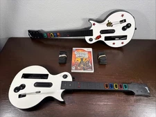 (2) Nintendo Wii Guitar Hero Les Paul Controllers Model 95125.805 + GH III Game