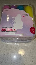 NEW-CVS 8 Count Beauty 360 Comfortable Foam Hair Rollers Big Curls Size XL