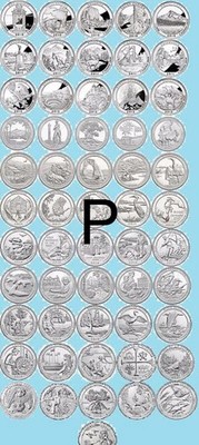 2010 2021 P National Park Quarter Set Complete 56 Coins ATB - UNCIRCULATED