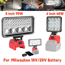 New Led Work Light Flashlight For Milwaukee 18v M18 Battery With Usb Charger