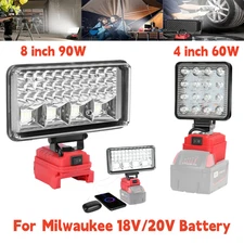 NEW LED Work Light Flashlight for Milwaukee 18V M18 Battery with USB Charger