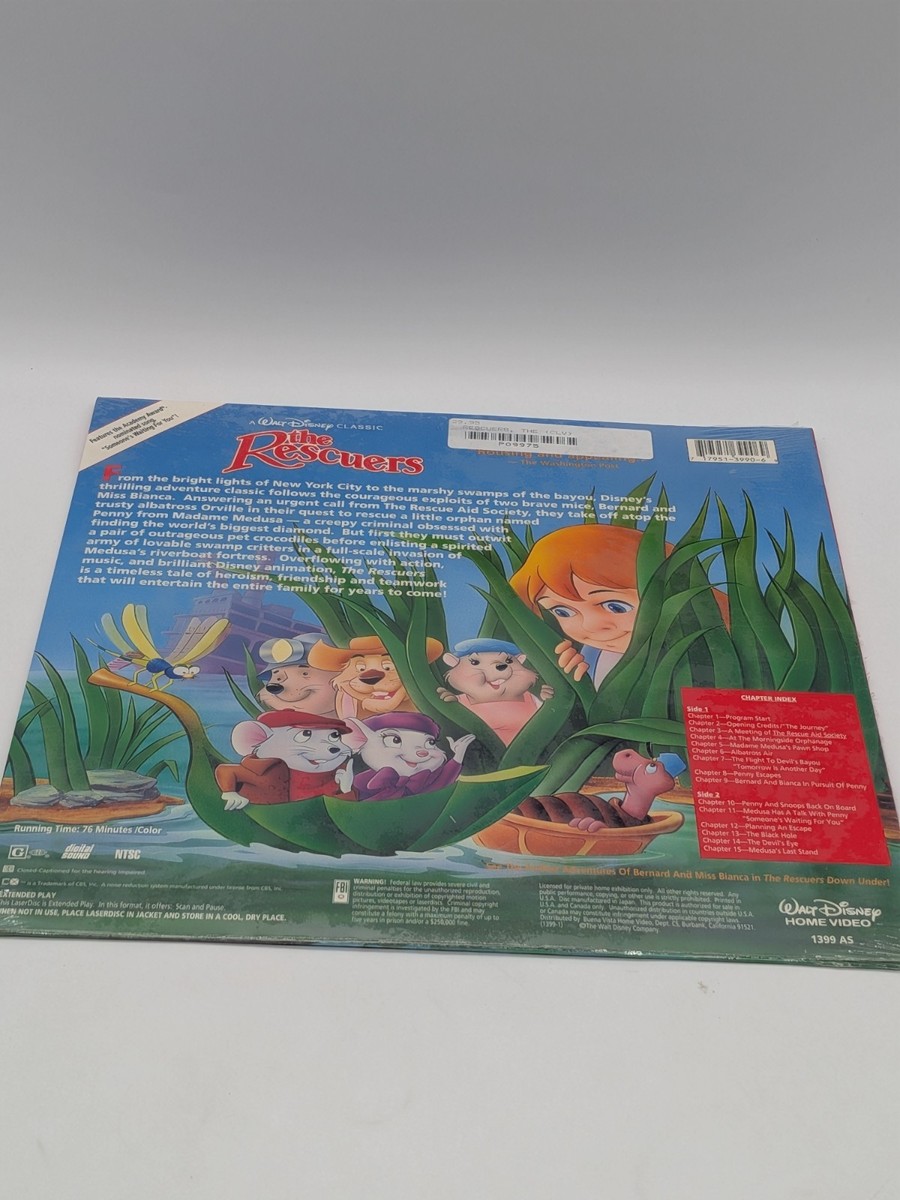 The Rescuers Laserdisc LD 1399 as Walt Disney for sale online | eBay