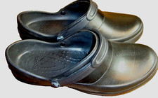 Crocs Bistro Clog Slip Resistant Black Shoes Ankle Strap Women's Sz 10 635