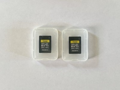 Two Sony TOUGH CFexpress Type A 320GB Cards