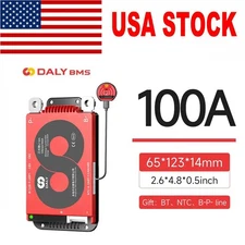 Daly BMS 8S 24V 100A LiFePo4 Battery BMS with Balance +Bluetooth Module US HAU