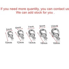 50pcs/lot Jewelry Findings Alloy Lobster Clasp Hooks for Jewelry Making Necklace