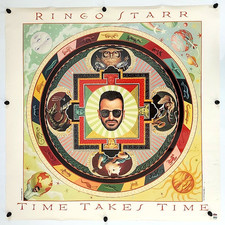 The Beatles RINGO STARR "Time Takes Time" Original 1992 US Promo Poster The Beatles RINGO STARR "Time Takes Time" Original 1992 US Promo Poster