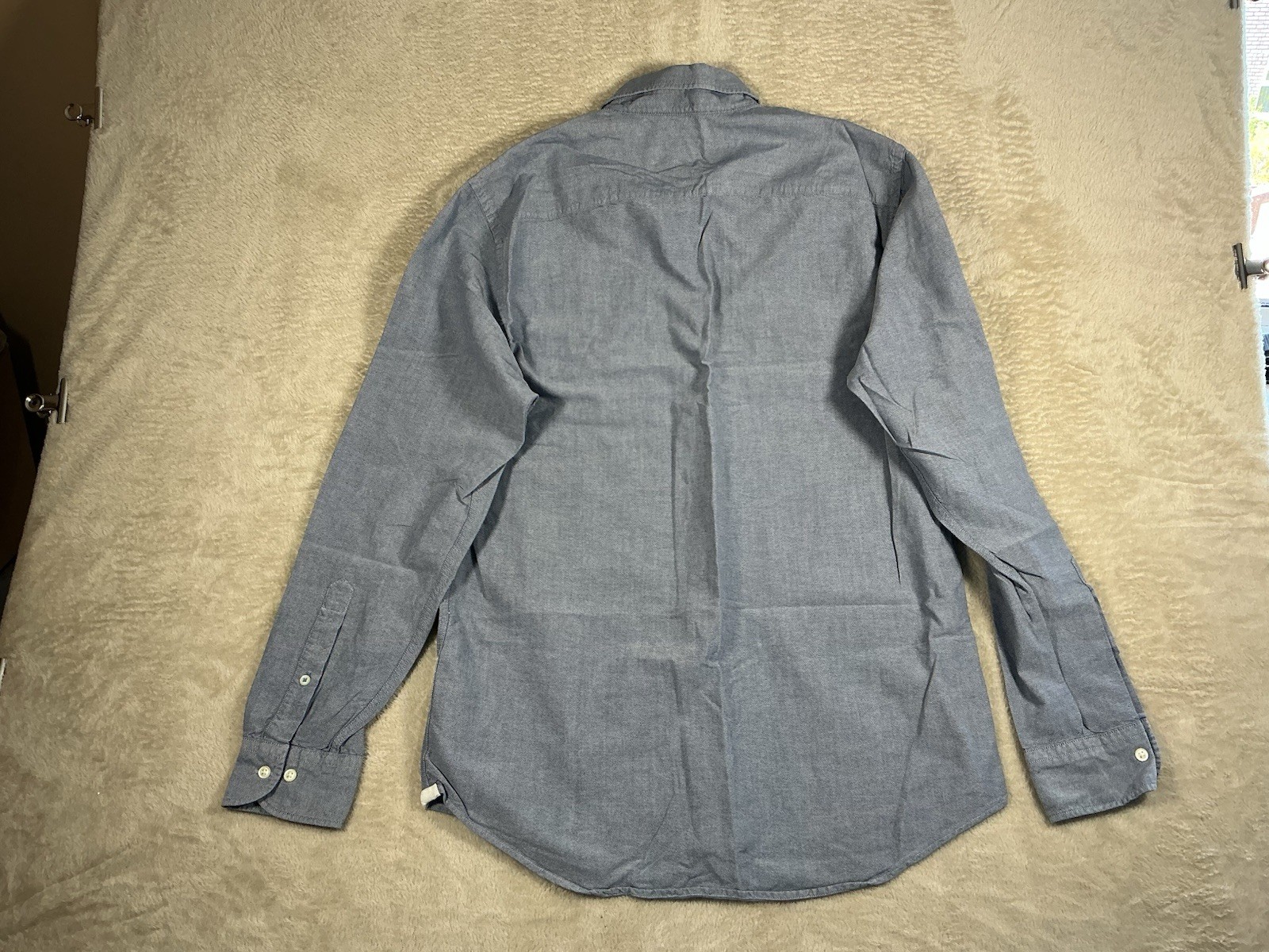 Tommy Hilfiger Long Sleeved Shirt Medium Blue Engineered Oxford image 2