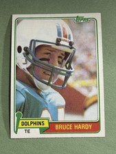 Bruce Hardy Rookie 1981 Topps Miami Dolphins #444 FF4
