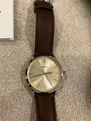 Fossil Fenmore Watch ,Leather Strap, Miyota Quartz 2035 !  New In Box