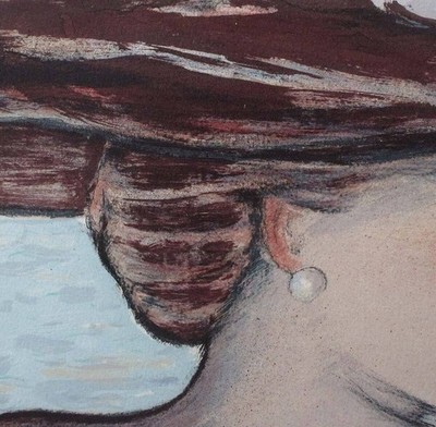 Jean Pierre Cassigneul Lithograph Woman Profile Signed EA French