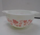VINTAGE Pyrex Pink Gooseberry Cinderella Nesting Bowl #441 White 1-1/2 Pint
