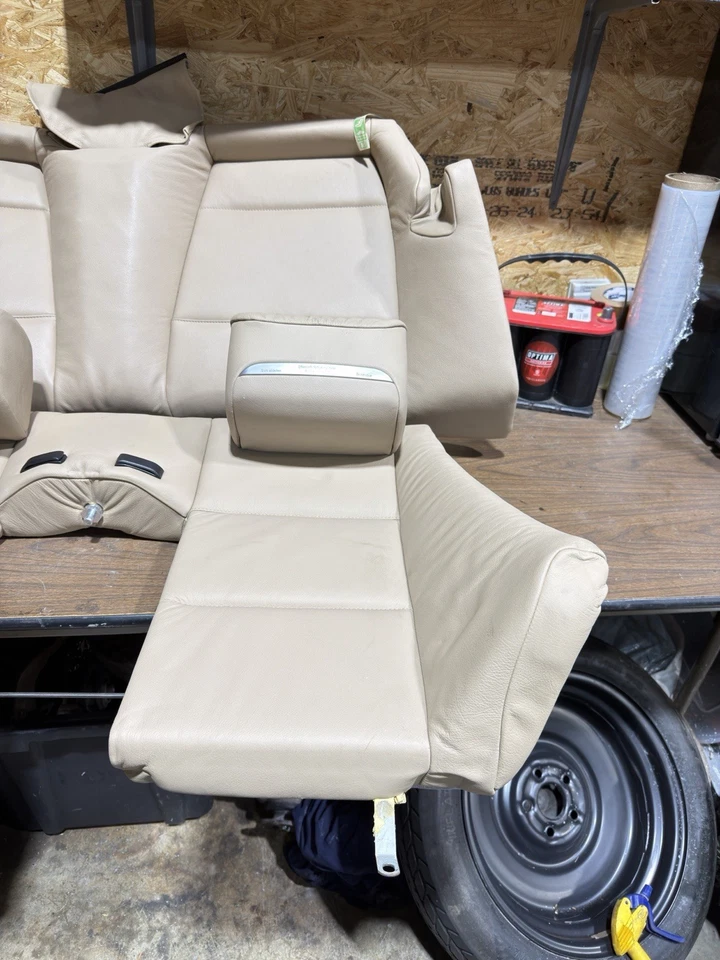 Asiento trasero BMW E46 convertible superior beige tostado 00-06 323ci 325ci 328ci 330ci Foto 3 de 4