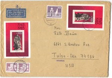 German Democratic Republic #2475 x2 East Germany to Tulsa Ok, 1985