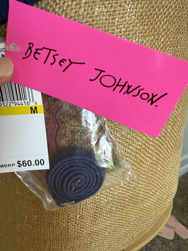 Top de bikini Betsy Johnson púrpura bandeau para mujer talla mediana NUEVO traje de baño playa piscina Foto 4 de 4