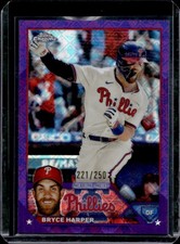 2023 Topps Chrome Logofractor Bryce Harper Purple Refractor #/250 Phillies