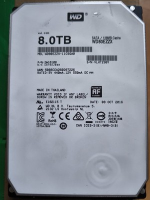 Western Digital WD80EZZX-11CSGA0 8 TB 3,5'' Desktop-Festplatte SATA