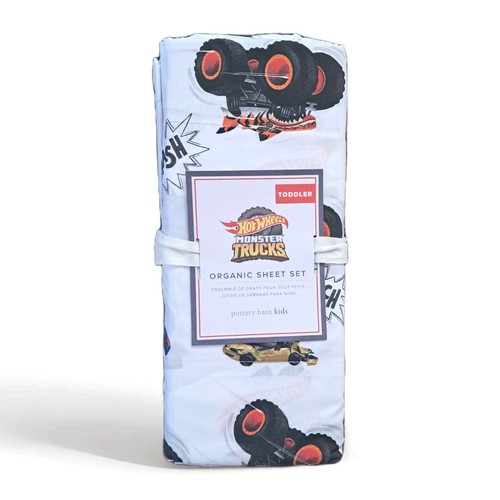 pottery-barn-kids-hot-wheel-monster-trucks-organic-sheet-set-toddler