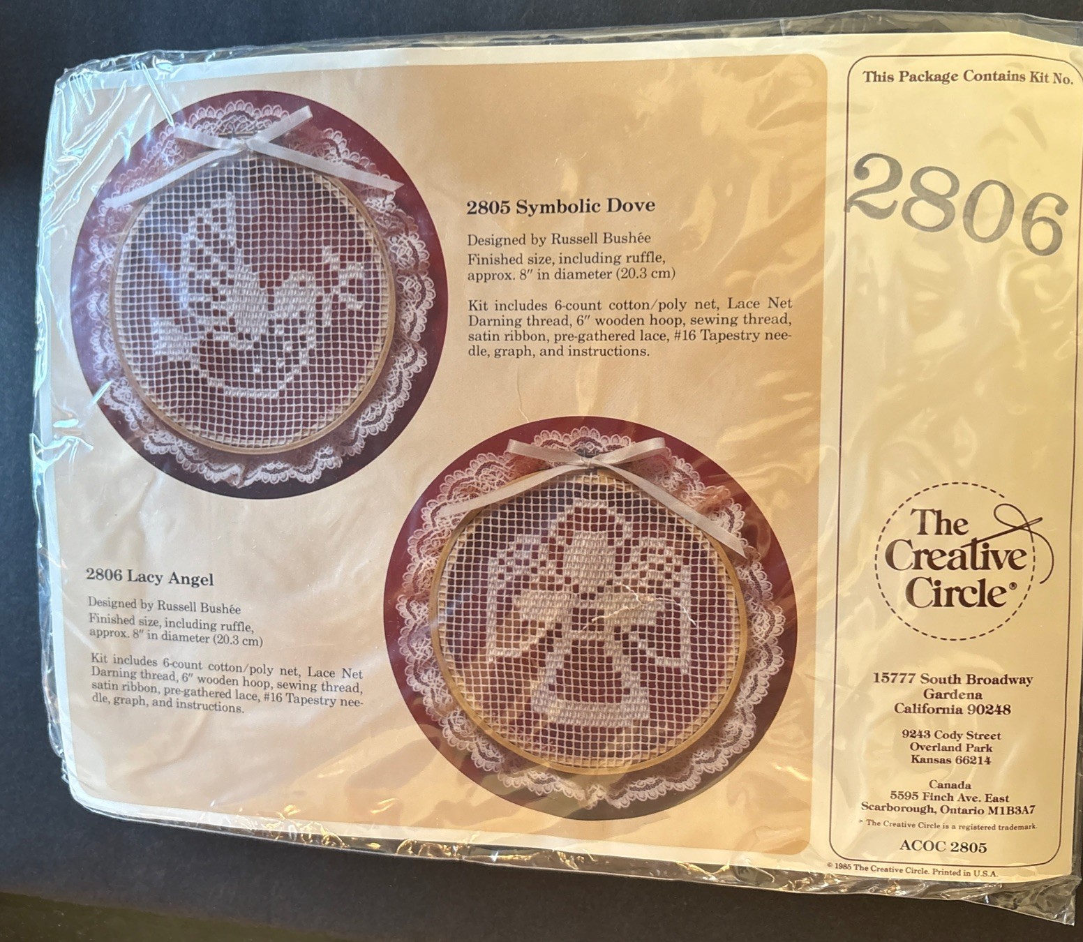 Kit  #2806 Lacy Angel   1985 New Creative Circle