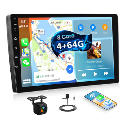 AmPremium 8-Core 464Gb Android 13 Double Din Car Radio Stereo Wireless