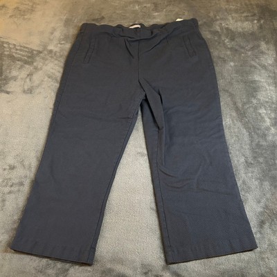 Maurices Cropped Pants Career Elastic Waist Pull On Blue Womens Extra Large