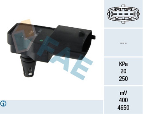 FAE Sensor Saugrohrdruck 15044 FüR Bravo Mito 595C Lancia Alfa Delta Giulietta 2-image
