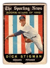 1959 Topps #142 Dick Stigman Cleveland Indians