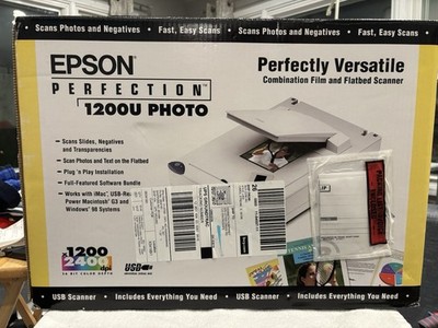 Vintage Epson Perfection 1200U PHOTO Flatbed Scanner 1200dpi USB 36-Bit Film