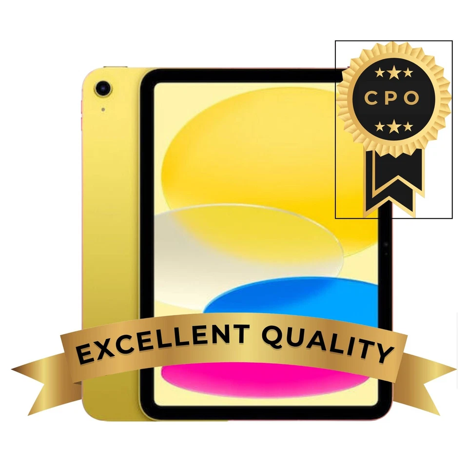 Apple iPad 2022 10th 10.9" 256Gb Wi-Fi Yellow CPO Garanzia 12mesi Ricondizionato