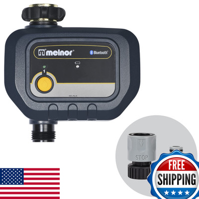 Melnor 65182Amz Bluetooth Hose Timer 1-Zone Programmable Watering Timer Quick