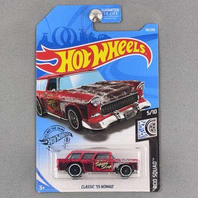 2019 Hot Wheels Classic '55 Nomad Red & Rust w/Black DD8 Sp Rod Squad 5/10