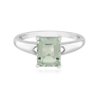 Cavill Ring GrüNer Amethyst 2,85Ct Sterlingsilber Platin Damen Elegant-