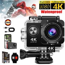 Action Kamera 4K Sport Camera WiFi Helmkamera Wasserdichte Unterwasser Kamera DE