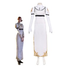Cosplay Costume White Long Dress Adult Women Halloween Party Clothing