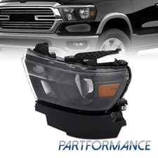 Driver Left Side Halogen Headlight Fits 2019 2020 2021 2022 2023 Dodge Ram 1500