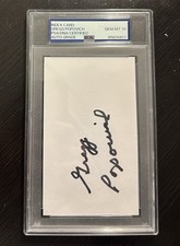 Gregg Popovich Signed Autograph 3x5 Index Card PSA/DNA 10 Auto Spurs