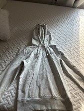 The North Face Women s Beige Logo Pullover Hoodie XS Hooded Pockets Drawstring