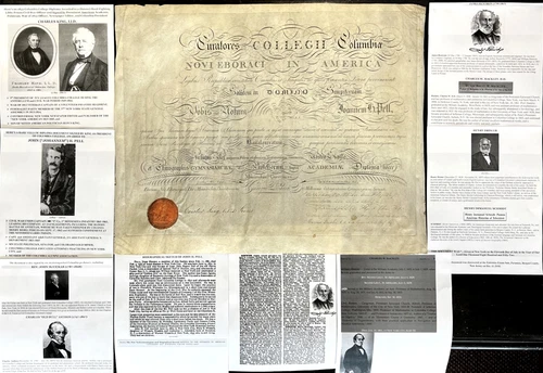 CIVIL WAR LIBBY PRISON OFFICER 1st MN PRESIDENT COLUMBIA KING DOCUMENT SIGNED ++