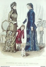 J.Dames & Demoiselles 1874 Fashion Engraving # 1685 (Old Fashion Plate)