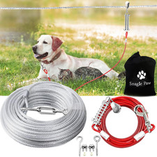 Dog Tie Out Runner for Yard,Trolley System for Large Dogs,Heavy Duty Dog Run Cab