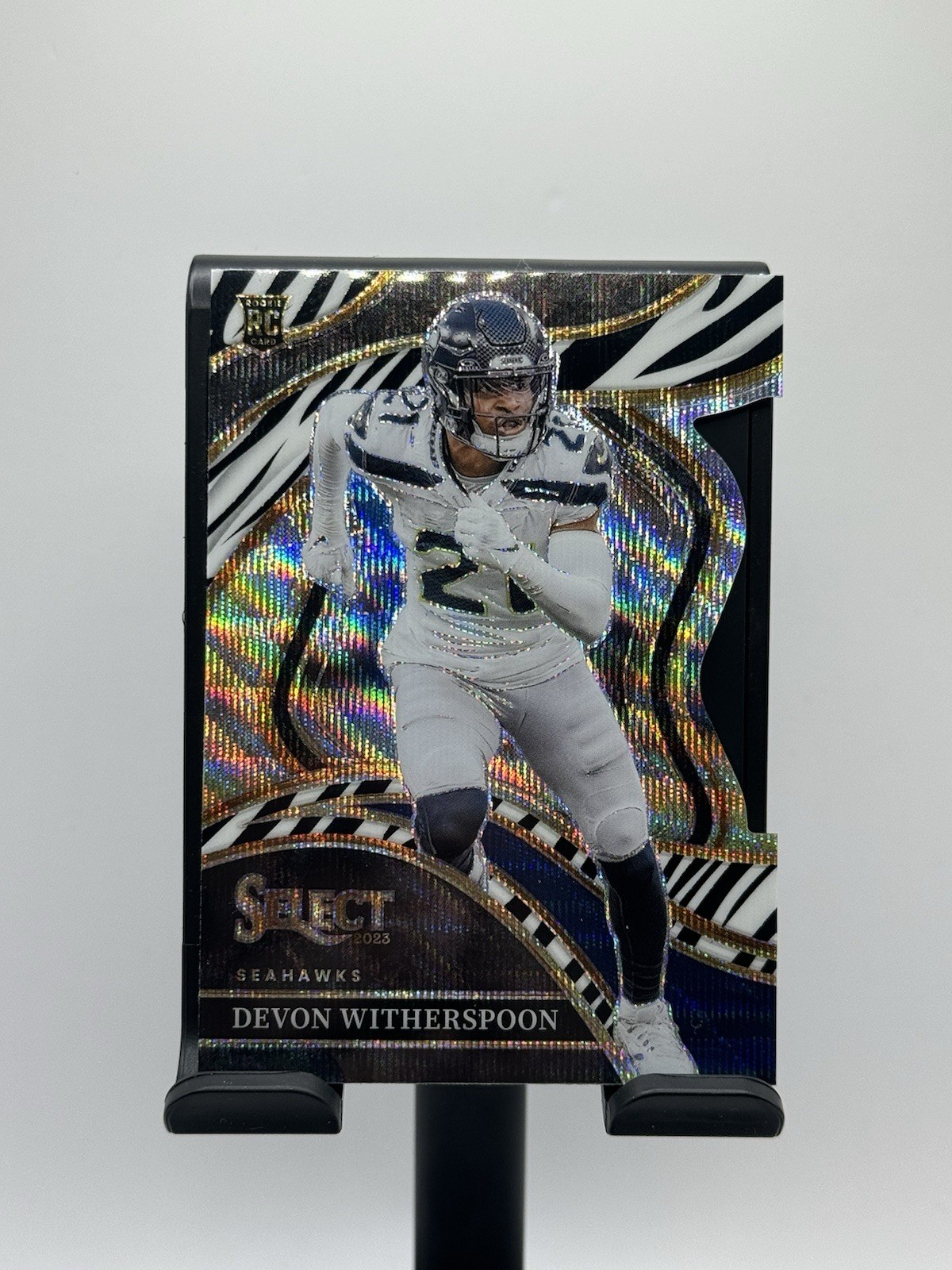 Devon Witherspoon Seattle 2023 Panini Select Club Level Zebra Die-Cut #273 RC