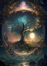 Tree of Life Diamond Art Kits for Adults - 5D Round Drill Diamond Painting Kits,