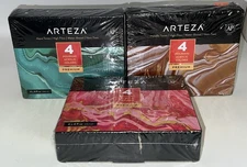 Arteza Acrylic Premium Artist Paint-Set of 12-4 Oz Tubes-NEW SEALED