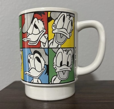 Vintage 1987 Schmid Donald Duck Music Box Coffee Mug Tea Disney Complete Rare