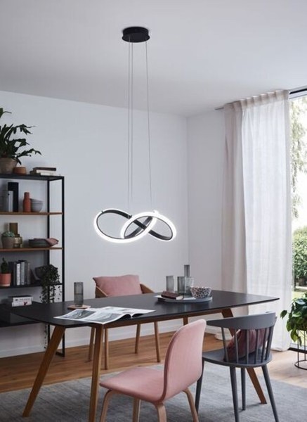 Wofi Indigo Dimmbar Pendelleuchte Pendellampe Schwarz HÄNgeleuchte Led-image