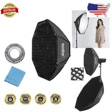Pro 37" Octagonal Softbox, Honeycomb Grid, Bowens Mount - Even Soft Light