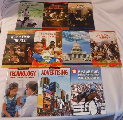 Lot of 10 Reading Level 3 Advanced & On Level Readers Grade 3 Book Lot History