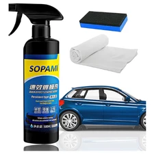 Sopami Car Coating Spray, Car Scratch Wax Polish Spray Oil Film Glass Cleaner