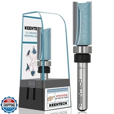 KEENTECH Router Bits 1/4" Shank, Flush Trim Router Bit, Top Beari