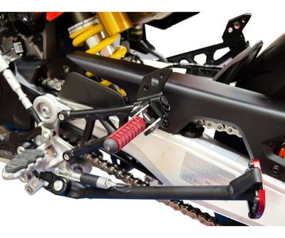 DBK Red Sport Passenger Pedals For Ducati HyperMotard 698 MONO / RVE 2024